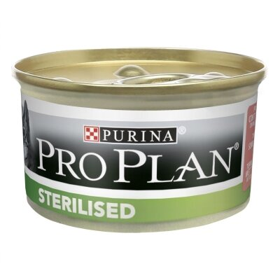 Корм вологий для стерилізованих кішок Purina Pro Plan Sterilised Salmon & Tuna шматочки в паштеті з лососем та тунцем, 85 г