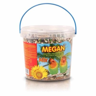 Корм Megan для середніх папуг, 650 г відро