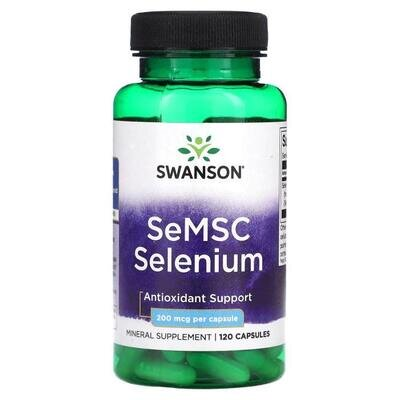Селен (SeMSC) Swanson SeMSC Selenium, 120 капсул