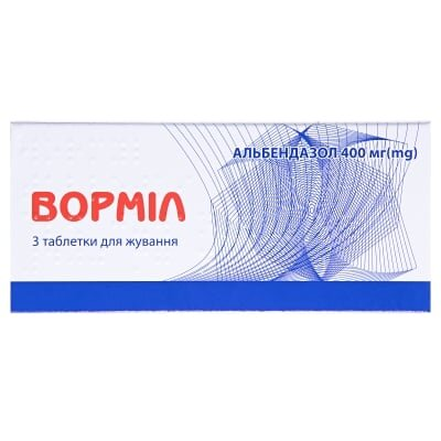 Ворміл таблетки д/жув. по 400 мг №3