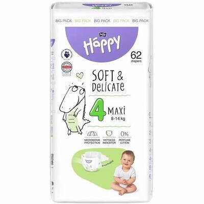 Підгузки Bella Baby Happy Maxi, розмір 4, 8-14 кг, 62 шт