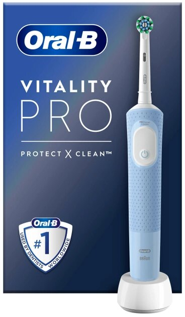 Електрична зубна щітка Oral-B Pro Protect X Clean блакитна, 1 штука