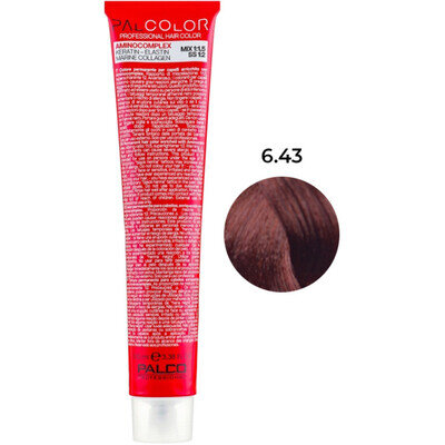 Крем-фарба для волосся Palco Professional Color № 6.43 блонд темний мідно-золотистий, 100 мл