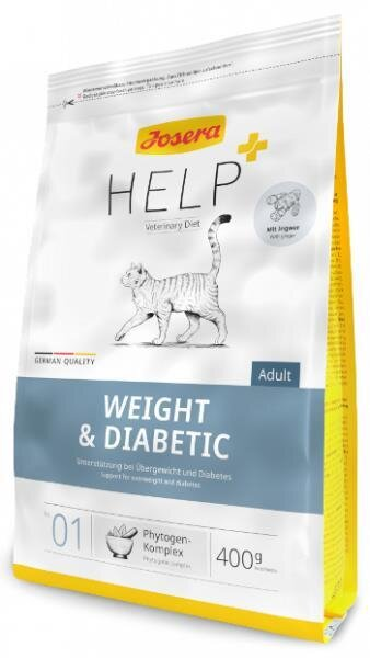 Корм сухий для котів Josera Help Weight & Diabetic Cat при надмірній вазі та діабеті, 400 г