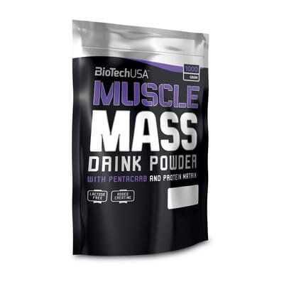 Гейнер Biotech Muscle Mass strawberry, 1 кг