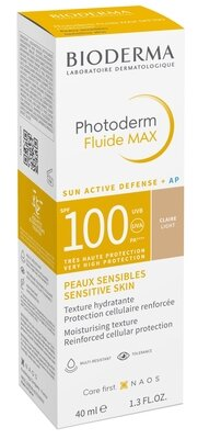 Флюїд для обличчя Bioderma Photoderm Max для обличчя сонцезахисний світлий SPF100, 40 мл