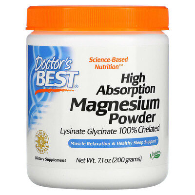 Магній Високої Абсорбації Doctor's Best High Absorption Magnesium порошок, 200 г
