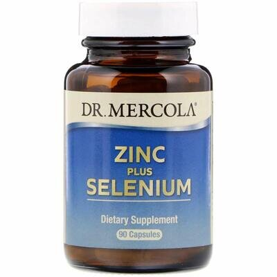 Цинк плюс селен Dr. Mercola Zinc Plus Selenium, 90 капсул