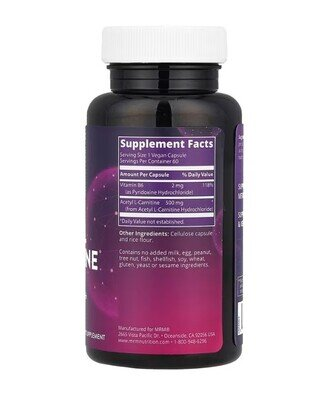 Ацетил L-карнитин MRM Nutrition Acetyl L-Carnitine веганські капсули №60