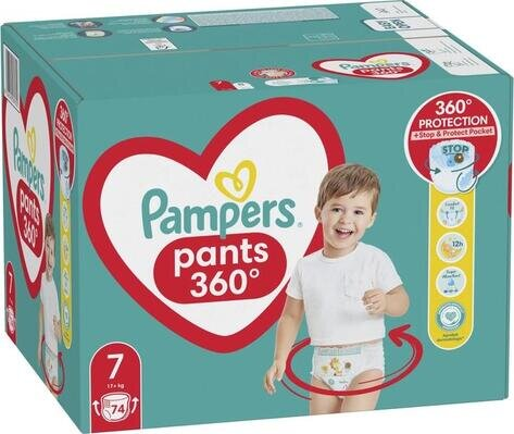 Підгузки-трусики Pampers Pants дитячі розмір 7, 17+ кг, 74 шт