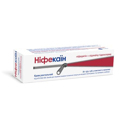 Ніфекаїн крем рект. по 30 г у тубах