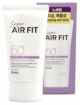 Сонцезахисний крем A'Pieu Super Air Fit Mild Sunscreen Matte SPF50+/PA++++, 50 мл