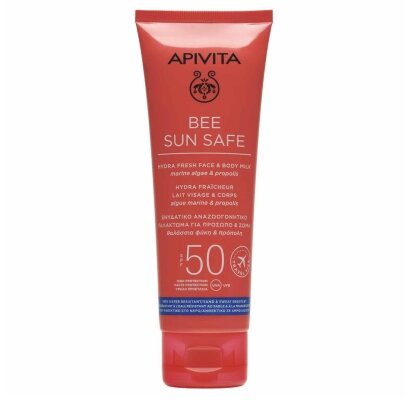 Молочко Apivita Bee Sun Safe SPF50 для обличчя і тіла, 100 мл