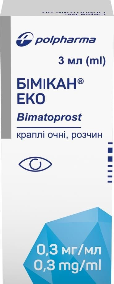 Бімікан еко краплі оч., р-н 0.3 мг/мл по 3 мл у флак.-крап.
