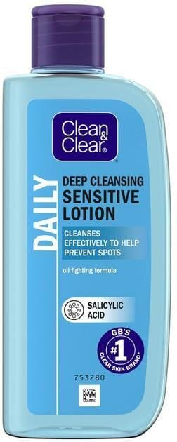 Лосьйон Clean & Clear для глибокого очищення обличчя для чутливої шкіри, 200 мл