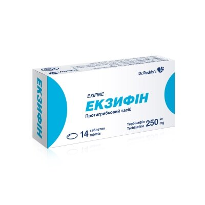 Екзифін таблетки по 250 мг №14 (7х2)