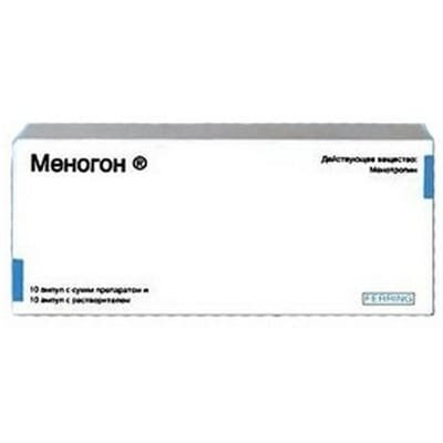 Меногон порошок для р-ну д/ін. по 75 МО фсг/75 МО лг №10 в амп. з р-ком