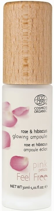 Сироватка для обличчя Feel Free Pink Petals для сяйва шкіри з екстрактом троянди, 30 мл