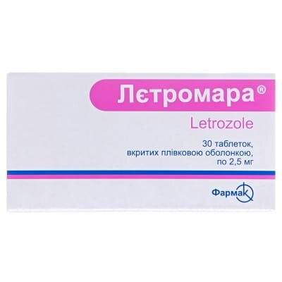 Лєтромара таблетки, в/плів. обол. по 2.5 мг №30 (10х3)