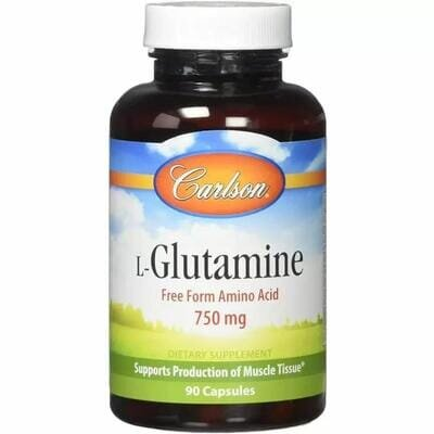 Амінокислота L-Глютамін Carlson Labs L-Glutamine по 750 мг, 90 капсул