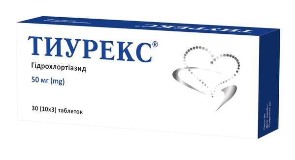 Тиурекс таблетки по 50 мг №30 (10х3)