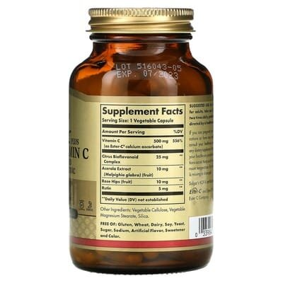 Вітамін С Solgar Ester-C Plus 500 мг Vitamin C вег. капсули №100