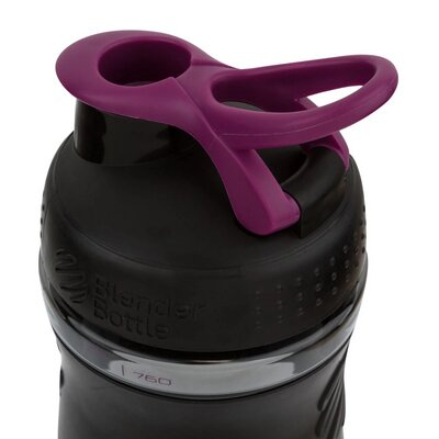 Шейкер-пляшка Blender Bottle SportMixer Black/Plum, 820 мл