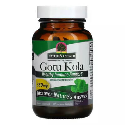 Готу кола Nature's Answer Gotu Kola Healthy Immune Support 330 мг вег. капсули №60