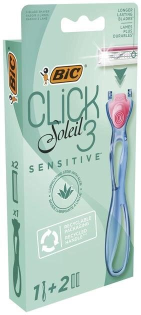 Станок для гоління Bic Miss Soleil Click Sensitive з 2 змінними картриджами