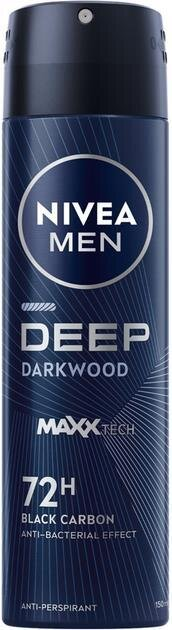 Дезодорант-антиперспірант спрей Nivea Men Deep Darkwood 72h (80027), 150 мл