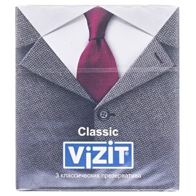 Презервативи Vizit Classic класичні, 3 штуки