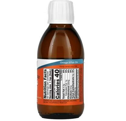 Омега-3 NOW Omega-3 Fish Oil лимон, 200 мл