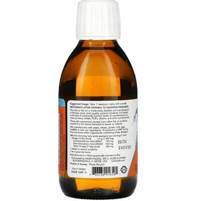 Омега-3 NOW Omega-3 Fish Oil лимон, 200 мл