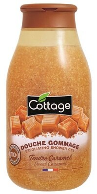 Гель-ексфоліант для душу Cottage Exfoliating Shower Gel With Sugar відлущуючий з цукром Солодка карамель, 270 мл