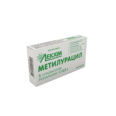 Метилурацил супозиторії рект. по 0.5 г №5