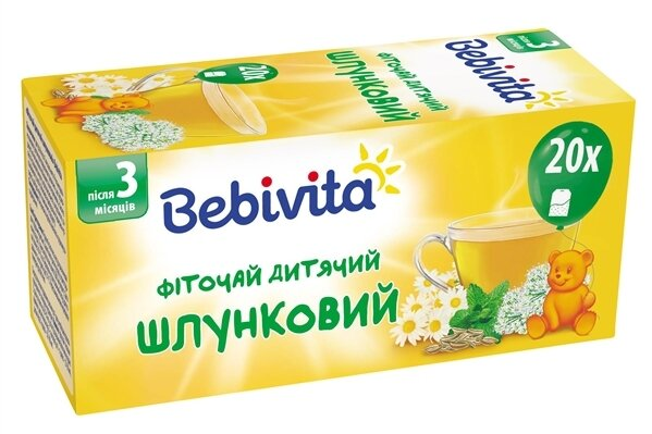 Фіточай Bebivita дитячий шлунковий, 20 фільтр-пакетів х 1,5 г