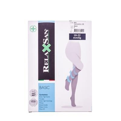 Гольфи компресійні Relaxsan Basic 850 закритий носок, компресія 18-22, 140 den, колір чорний, розмір 5