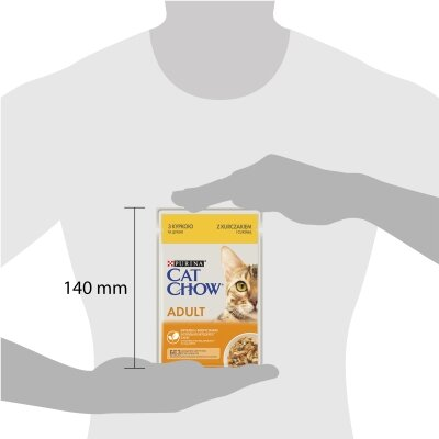 Корм вологий для дорослих кішок Purina Cat Chow Adult з куркою і цукіні, 85 г
