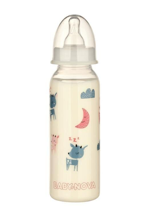 Пляшечка Baby-Nova 47011-2 з декором для дівчаток, 240 мл