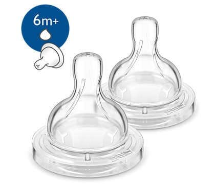 Соска силіконова Philips Avent Classic SCF635/27, для густої їжі, від 6 місяців, 2 шт