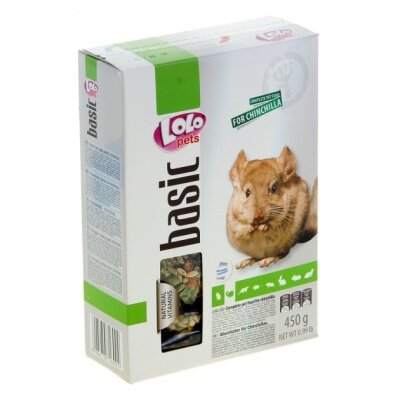 Корм повнораціонний Lolo Pets для шиншил, 450 г