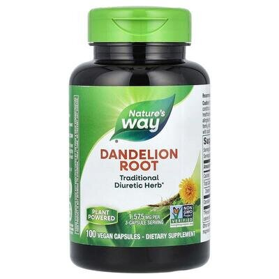 Кульбаби корінь Nature's Way Dandelion Root, 100 веганських капсул