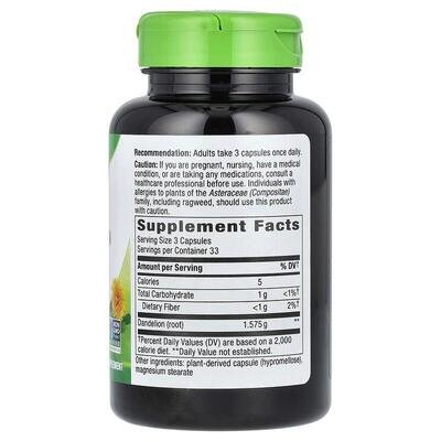 Кульбаби корінь Nature's Way Dandelion Root, 100 веганських капсул