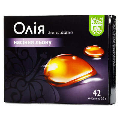 Олія насіння льону Baum Pharm капсули №42