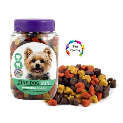 Ласощі (тренерки) для маленьких порід собак Fine Dog mini Серця MINI Soft MIX, 280 г