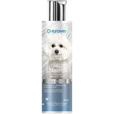 Шампунь Eurowet For White Coat з ромашкою, кропивою та вітаміном-Е для собак із білою шерстю, 200 мл