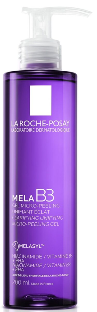 Гель-мікропілінг для вмивання La Roche-Posay Mela B3 очищуючий для вирівнювання тону та надання сяяння шкірі, 200 мл