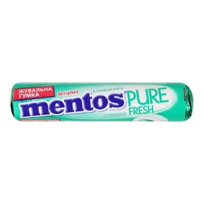 Жувальна гумка Mentos Pure Fresh зі смаком М'яти, 15,75 г