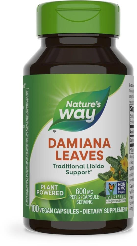 Даміани листя Nature's Way Damiana Leaves, 100 вегетаріанських капсул