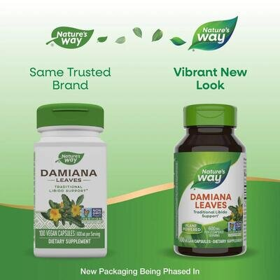 Даміани листя Nature's Way Damiana Leaves, 100 вегетаріанських капсул